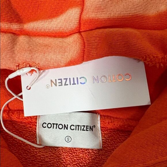 Cotton Citizen Bronx Hoodie Full Zip Orange Men's size Small NWT - Picture 5 of 12
